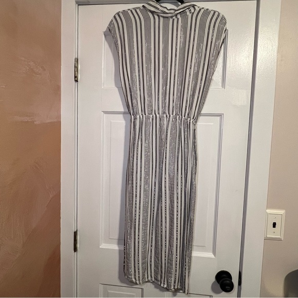 #102 ADRIENNE VITTADINI METALLIC STRIPED DRESS SIZE LARGE - Picture 3 of 6